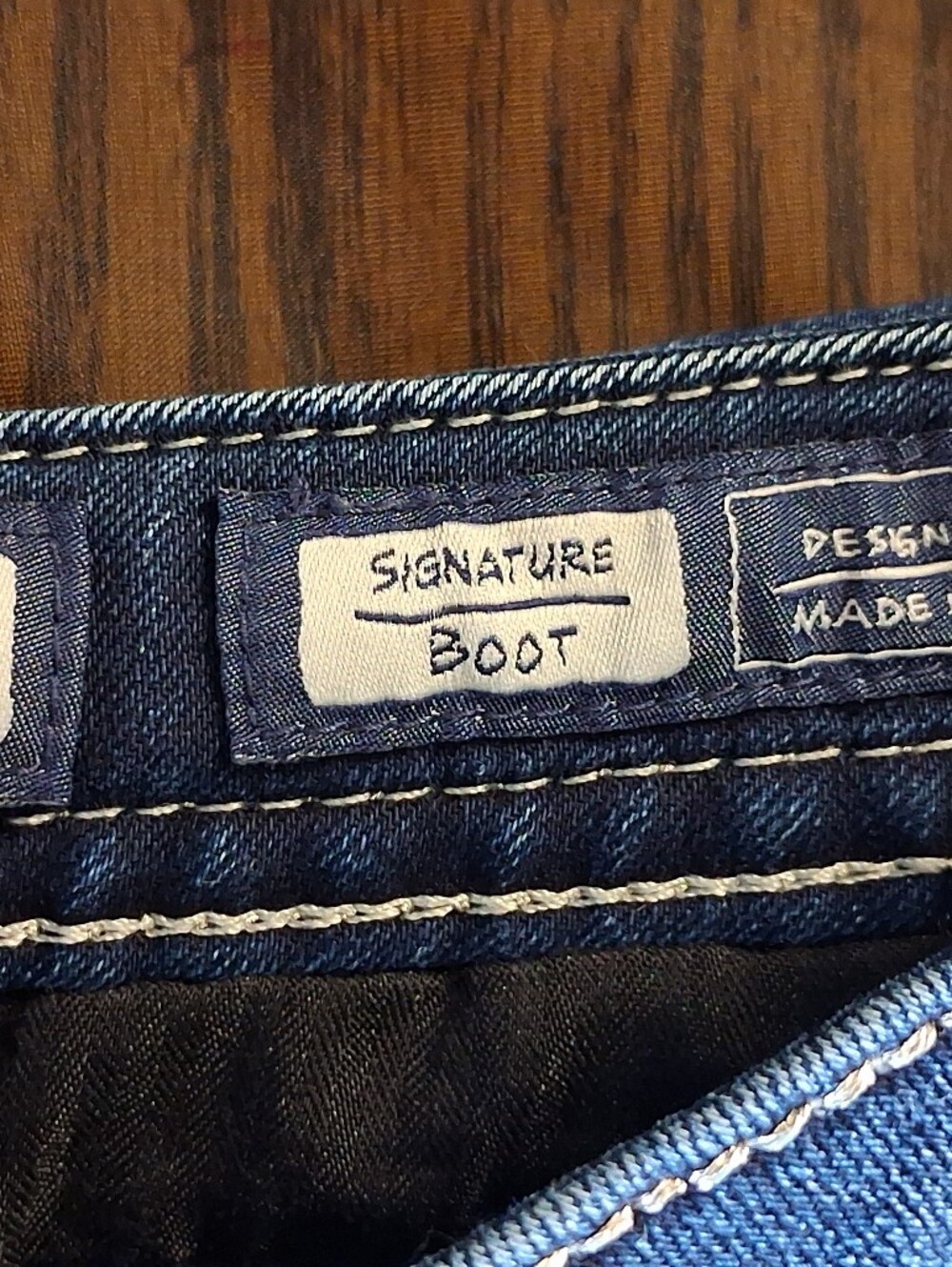Miss Me Dark Blue Bootcut Jeans with Embroidered Back Pockets - Picture 3 of 4